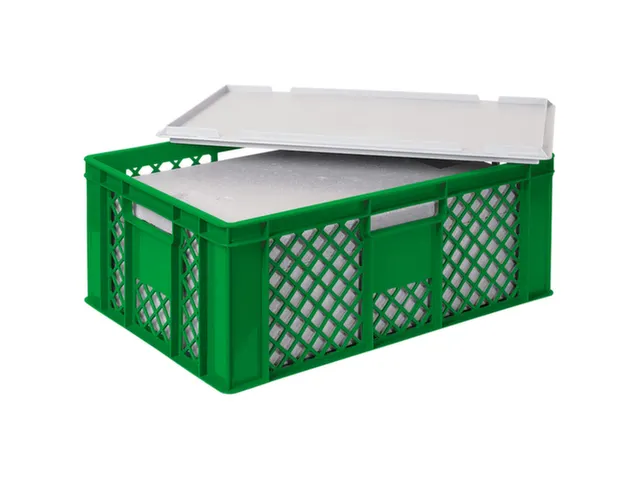 Euronorm-stapelbak,m. isoleerbox,HxLxB 240x600x400mm,43/20,4l,HDPE