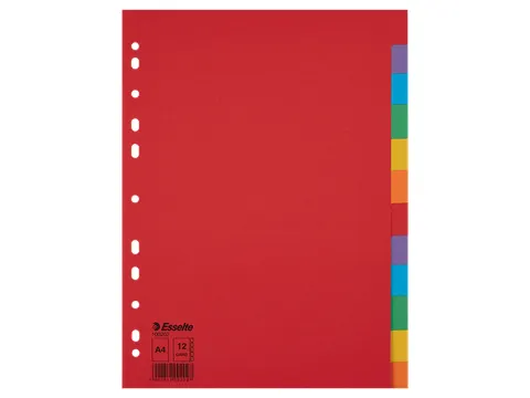 Tabblad Esselte A4 11-Gaats Karton 12-Delig Zonder Voorblad