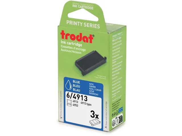 Stempelkussen Trodat 4913 3 Stuks Blauw