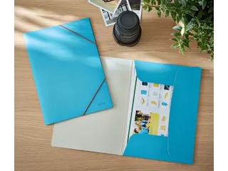 Elastomap Leitz Cosy A4 3-kleps blauw - 4