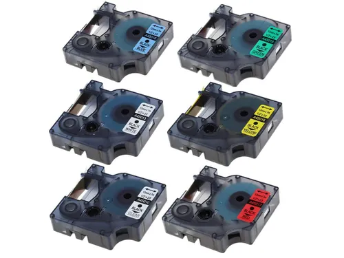 Label Tape Dymo D1 12mm Compatible Mix Pack