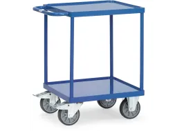 Tafelwagen Laadvlak Van Staalplaat En Rand 2 Etages 500kg 600x600mm