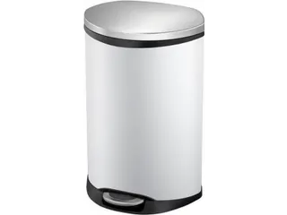 Pedaalemmer Shell Bin 50 Liter Wit mat RVS - 7