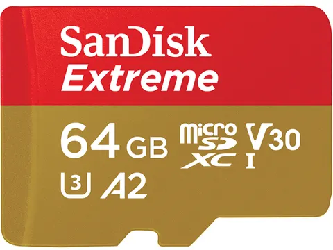 Extreme microSDXC 64GB SD Adapter Action