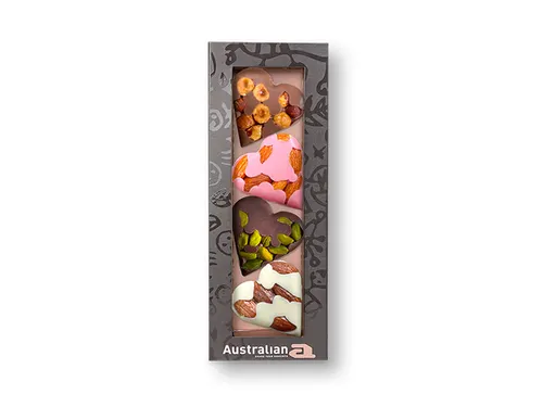 Chocolade Australian hartjes doos 4 stuks