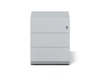Ladenblok Staalplaat 495x420x565mm 3laden Cilinderslot Lichtgrijs - 3