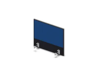 opzetpaneel bureau aanbouw aan de zijkant CC-zwart BN6016-blauw 600mm - 1
