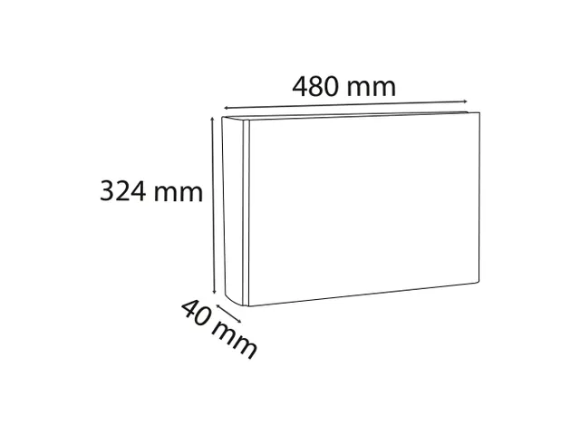 Ringmap harde kaft PVC ronde rug 4 ringen 30mm A3 Horizontaal Zwart