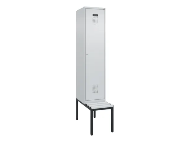 locker met bank,voor scheiding van kleding,HxBxD 2120x400x815mm,1vak