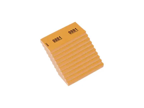 Nummerblok Kangaro 42x105mm 70gr 1-1000 oranje