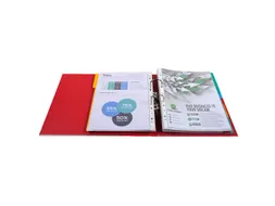 Ordner PP Prem'Touch A4maxi 80mm rood