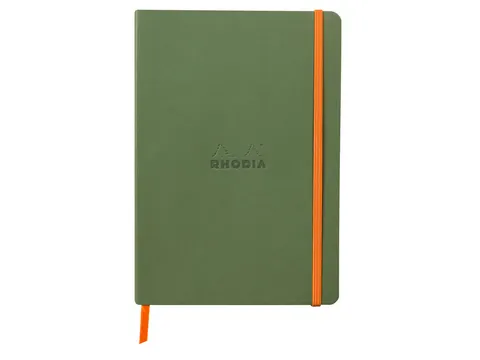 Notitieboek Rhodia A5 lijn 80 vel 90gr saliegroen