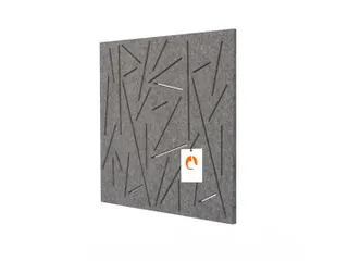 Akoestisch wandpaneel vierkant met patroon uitsnede 100x100cm Grijs - 3