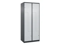 Z-garderobekast,HxBxD 1850x800x500mm,vak B 200/400mm,cil.-slot
