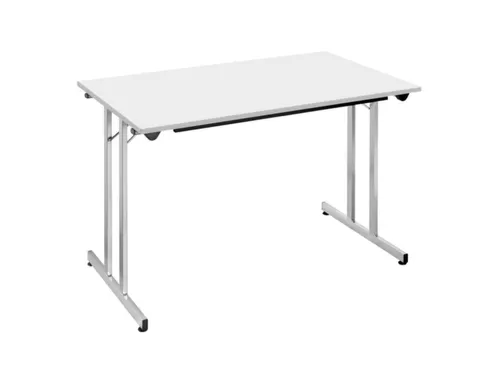 Klaptafel Vrijstaand 120x60 Cm Onderstel Aluminium Blad Lichtgrijs