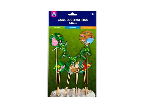 Cake decoratie Jungle 9 stuks