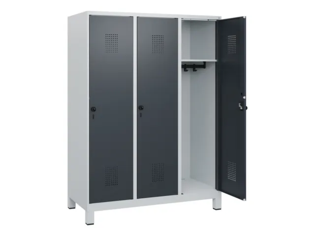 schoollocker,HxBxD 1630x1200x500mm,3vak,vak B 400mm,draaigrendel
