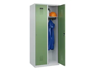 locker,HxBxD 1850x800x500mm,2vak,vak B 400mm,cil.-slot,staand op vloer - 1