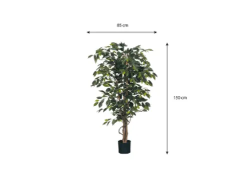 Kunstplant Mica Ficus groen in pot 85x150cm