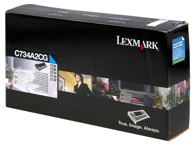 Tonercartridge Lexmark C 734 a 2 cg Cyaan