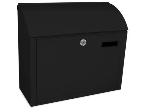 muurbrievenbus,staal,antraciet,HxBxD 330x384x170mm,inworp/uitname voor