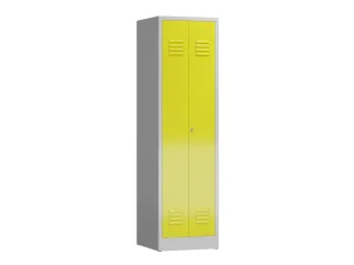 Lockerkast 1800x500x500mm 2 vakken, klinksluiting, RAL1018 - 1