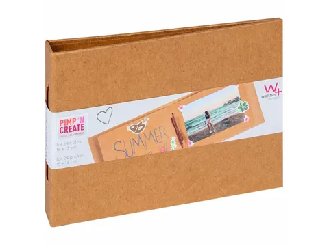 Fotoalbum walther design mini 24 foto's 13x18cm horizontaal kraft