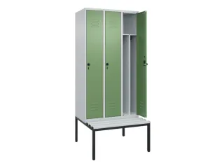 locker voor scheiding van kleding,HxBxD 2120x900x815mm,3vak - 2
