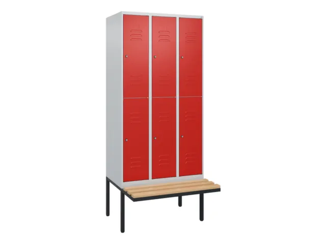 Dubbeldekse dekenkist,HxBxD 2120x900x815mm,3x2vak.,vak B 300mm