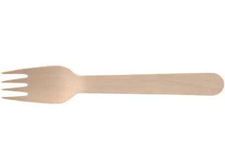 Papstar Vork Pure uit hout 16cm 250 stuks - 1