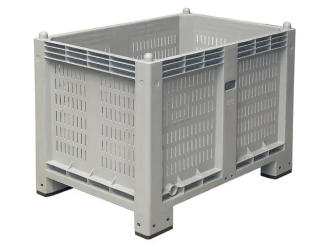 Stapelcontainer Hxbxd 850X1200X800Mm 550 Liter Wanden Gesleufd Grijs