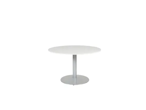 Linesto Vergadertafel Vaste Hoogte 120cm Rond Grijs 25mm Alu