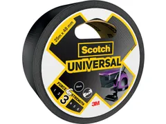 ducttape Universal, ft 48 mm x 25 m, zwart