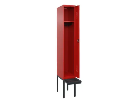 locker met bank,HxBxD 2120x300x815mm,1vak,vak B 300mm,cilinderslot