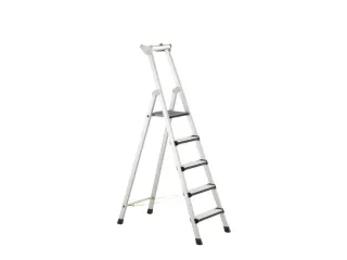 trapladder,eenzijdig,5treden,m. bekleding,stand H 1m,balk L 1,79m - 1