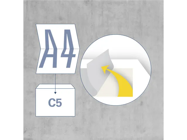 Envelop Raadhuis 162x229 C5 VR dienst plakstrip wit 80gr 25 stuks