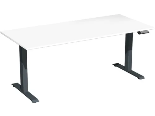 Elektrisch ihv bureau,HxBxD 630-1280x1800x800mm,blad wit