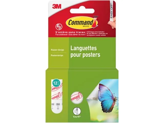 Posterstrip Small Draagvermogen 225 Gram Wit 12 Stuks