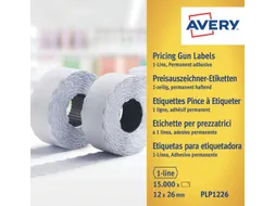 PLP1226 etiketten prijstang permanent 12 x 26 mm wit