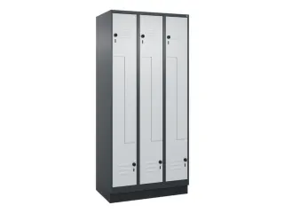Z-garderobekast,HxBxD 1950x900x500mm,vak B 150/300mm,draaigrendel - 1