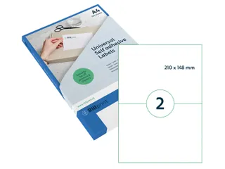 Etiket Rillprint 210x148mm mat transparant 50 etiketten - 2
