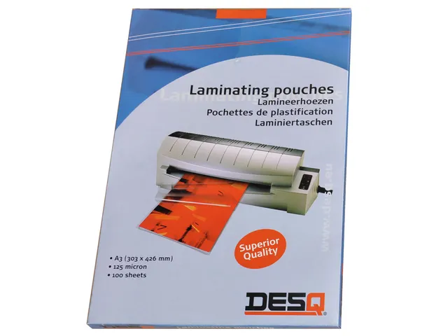 DESQ lamineerhoes A3 125 micron glanzend 100 stuks