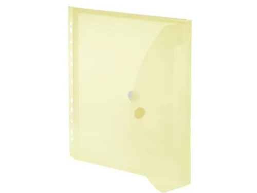 Foldersys Enveloptas Velcro Sluiting A4 Geperforeerd 11-gaats Geel