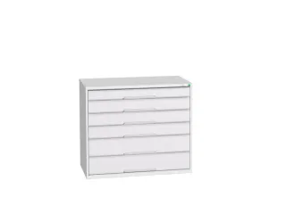 ladekast HxBxD 900x1050x550mm 6laden romp RAL7035 front RAL7035 - 1
