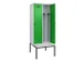 locker met bank,voor scheiding van kleding,HxBxD 2120x800x815mm,2vak