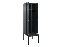 locker met bank,voor scheiding van kleding,HxBxD 2120x600x815mm,2vak