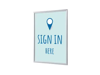 Kliklijst A1 complete set met print "Sign in here" Blauw - 1