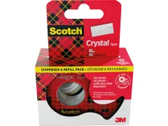 Crystal Tape plakband 19mmx75 m disp+3 rol oph