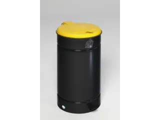 afvalverzamelaar,1x70l,HxØ 700x450mm,klemring,romp staal RAL7021 - 2