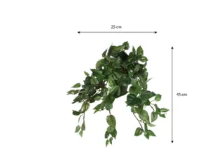 Kunstplant Mica Scindapsus hangend groen 45x25cm - 4